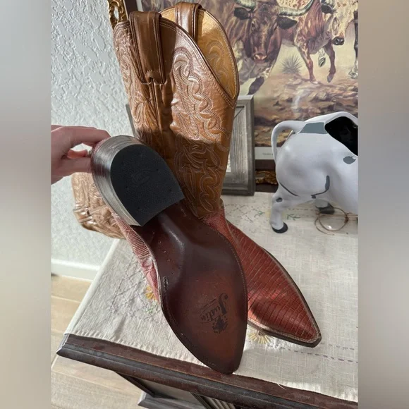 Vintage Justin Lizard Boots